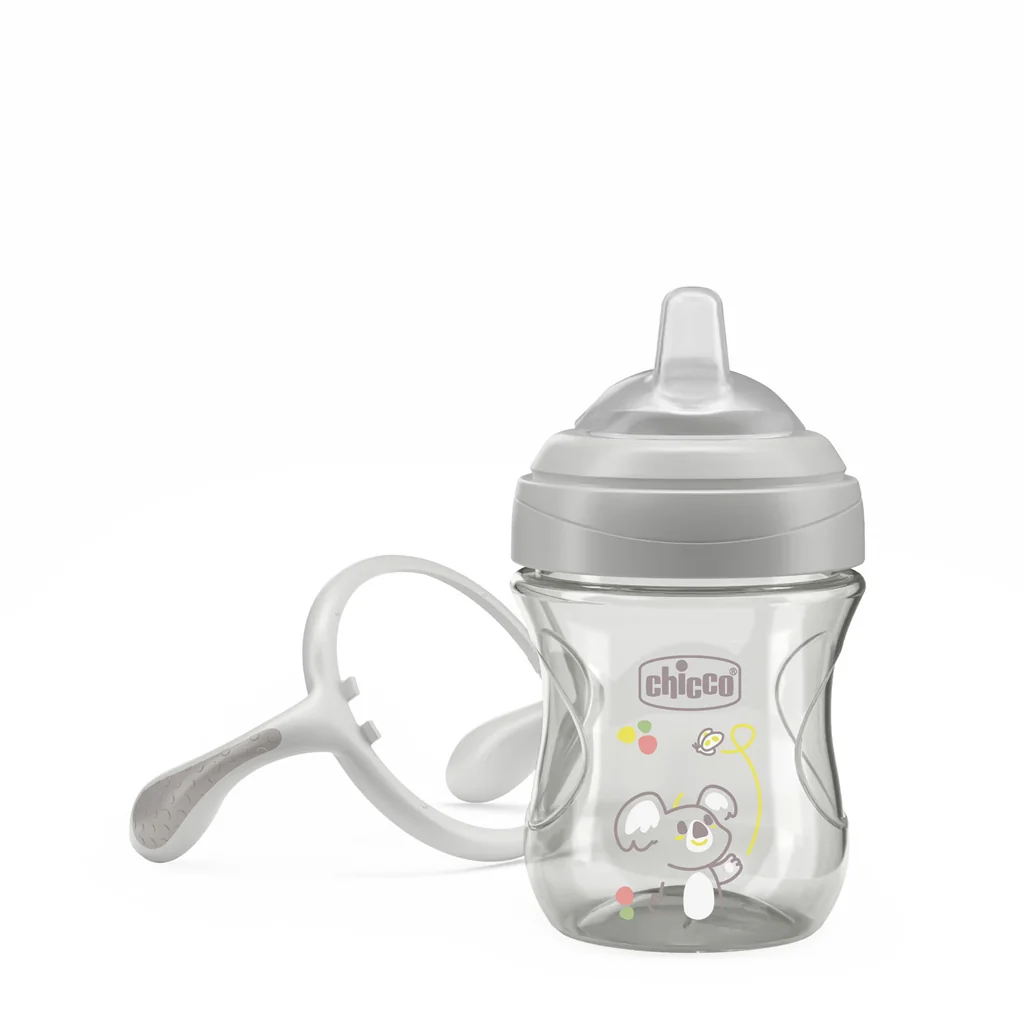 CHICCO Hrnček Transition učiaci s držadlami grey, 4m+ 1x1 ks