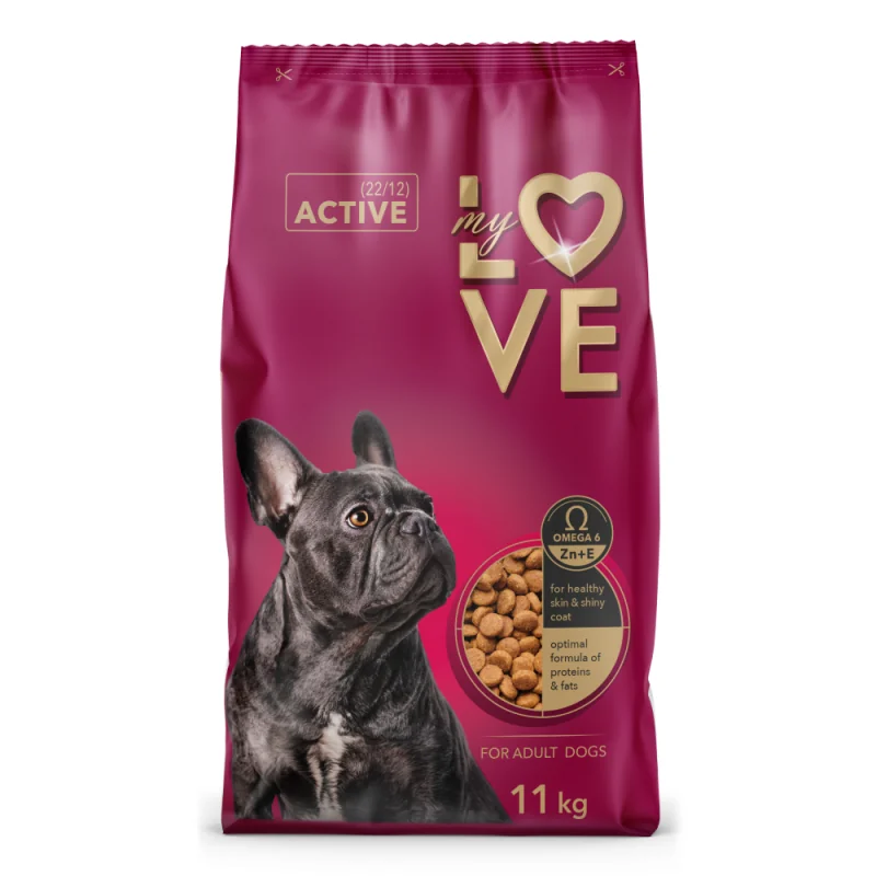 My Love ACTIVE kompletné suché krmivo pre dospelé aktívne psy, 11 kg (3524)