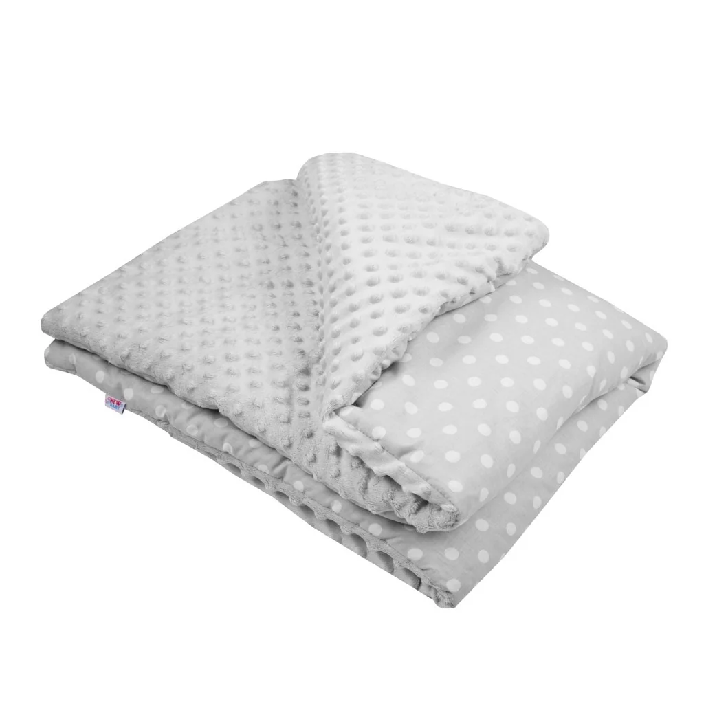 Detská deka z Minky s výplňou New Baby sivá 80x102 cm , 20C39069