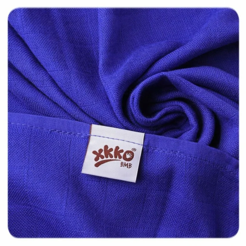 XKKO BMB bambusové plienky 70x70 Hearts&Waves Ocean Blue MIX, 3 ks
