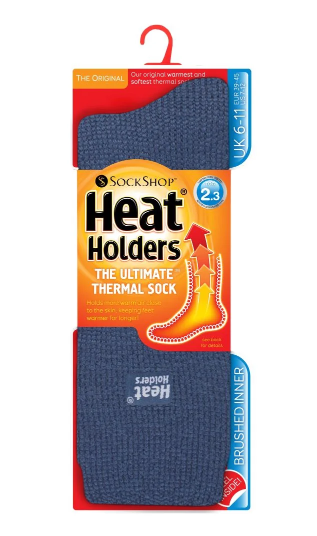 Pánske najteplejšie zimné termo ponožky Heat Holders ORIGINAL jednofarebné Džínsová