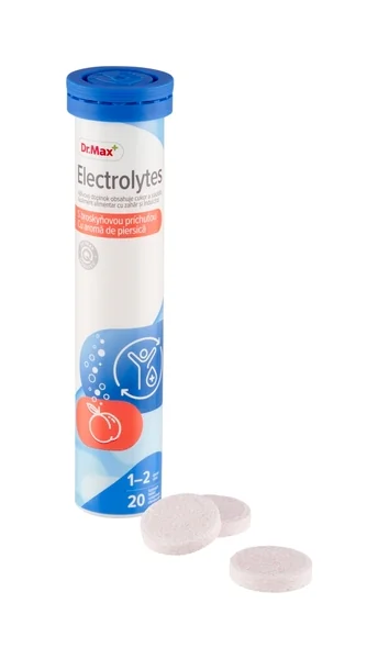 Dr. Max Electrolytes 1×20 ks, šumivé tbl s broskyňovou príchuťou