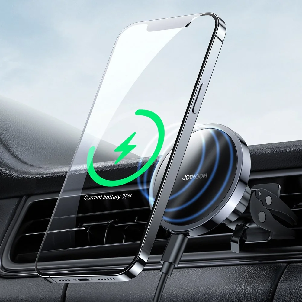 Joyroom MagSafe magnetický držiak na mobil do auta, čierny