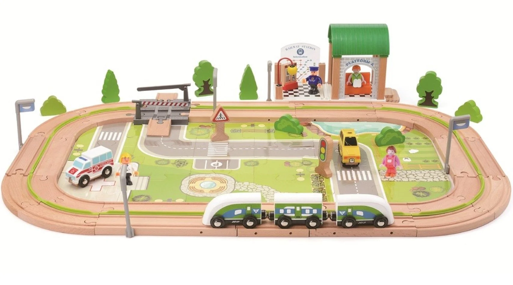 2Kids Toys Vláčikodráha Dedina 110 dielov