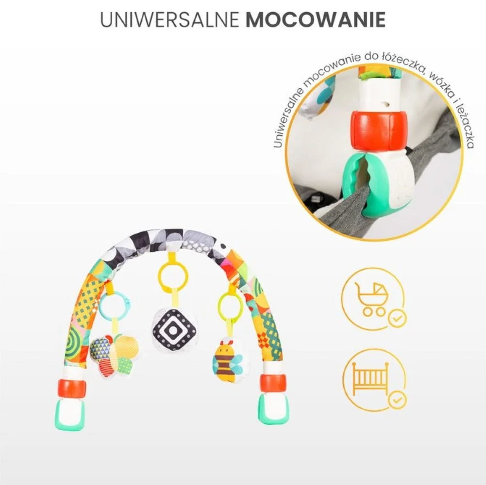 Edukačná hrazdička na kočík - farebná