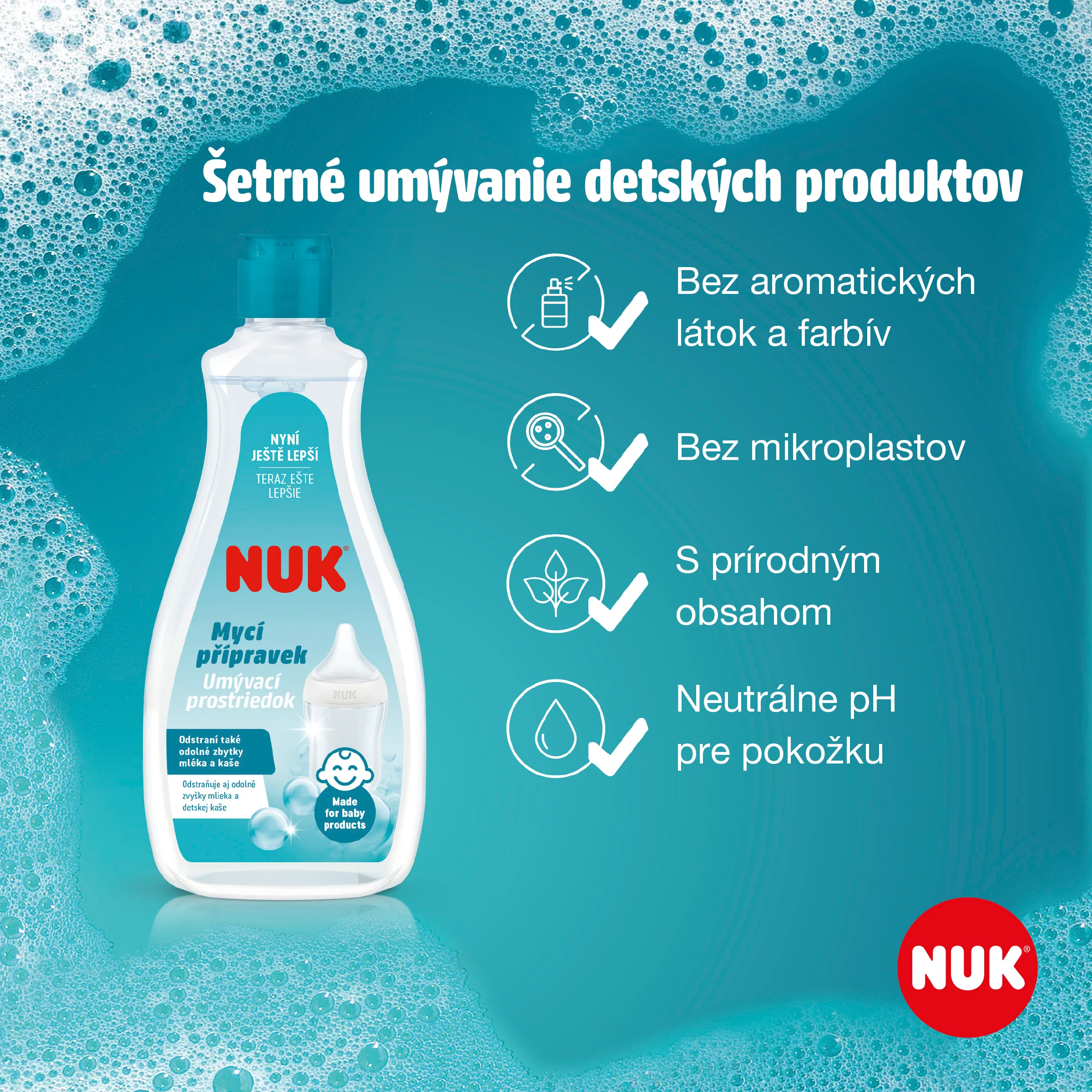 NUK Umývací prostriedok na fľaše a cumlíky 1×500 ml, umývací prostriedok