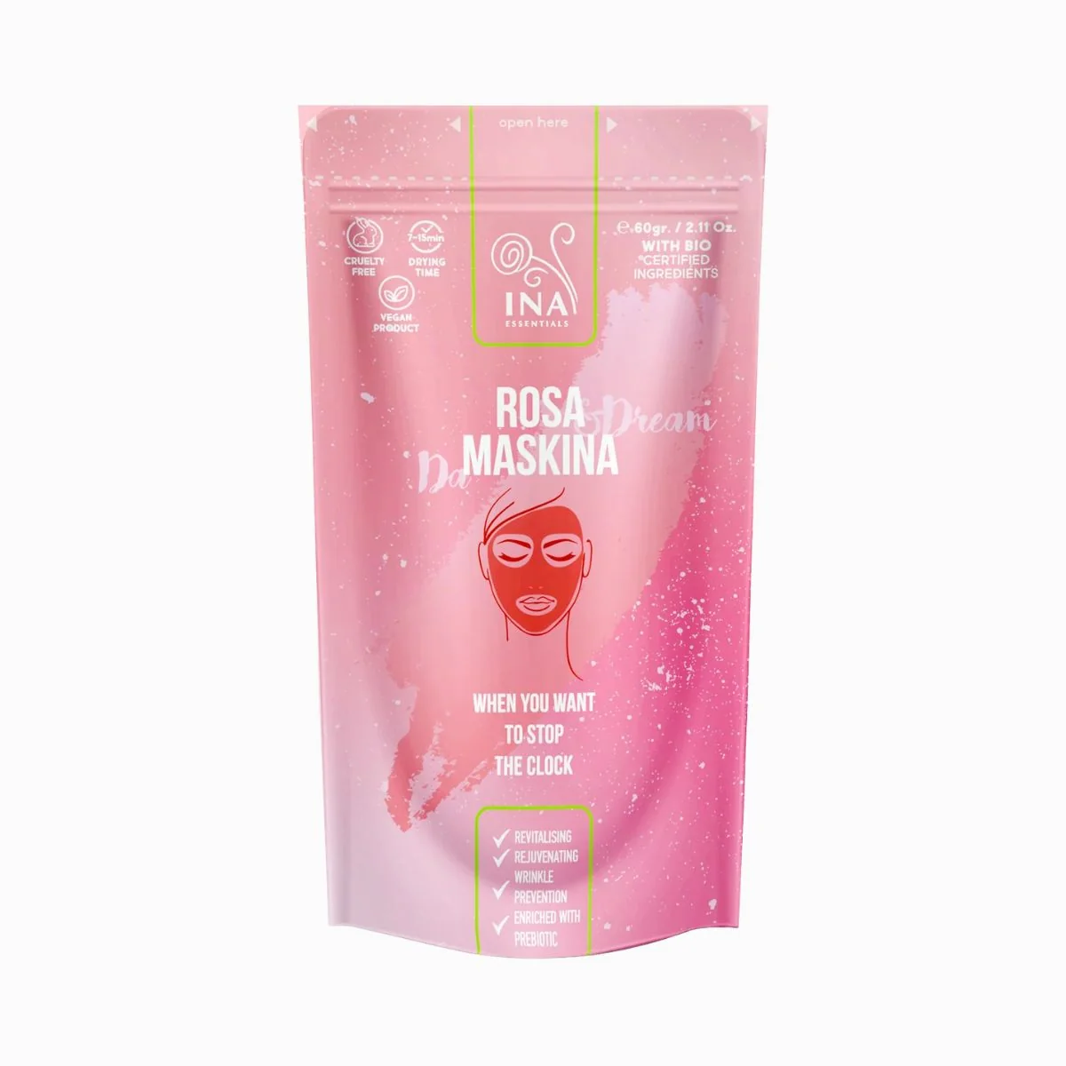 Maskina ružová - 60 g - INA Essentials