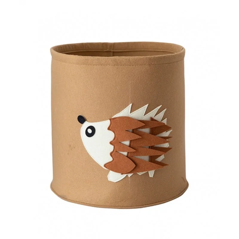 Livefy kôš na hračky / bielizeň Hedgehog 35 x 35 cm, hnedý