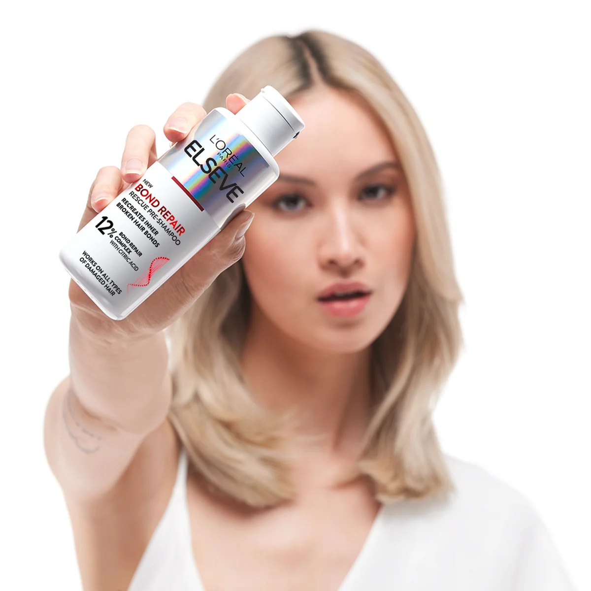 L'Oréal Paris Elseve Bond Repair regeneračná predšamponová starostlivosť s kyselinou citrónovou, pre všetky typy poškodených vlasov, 200 ml 1×200 ml, regeneračná predšamponová starostlivosť