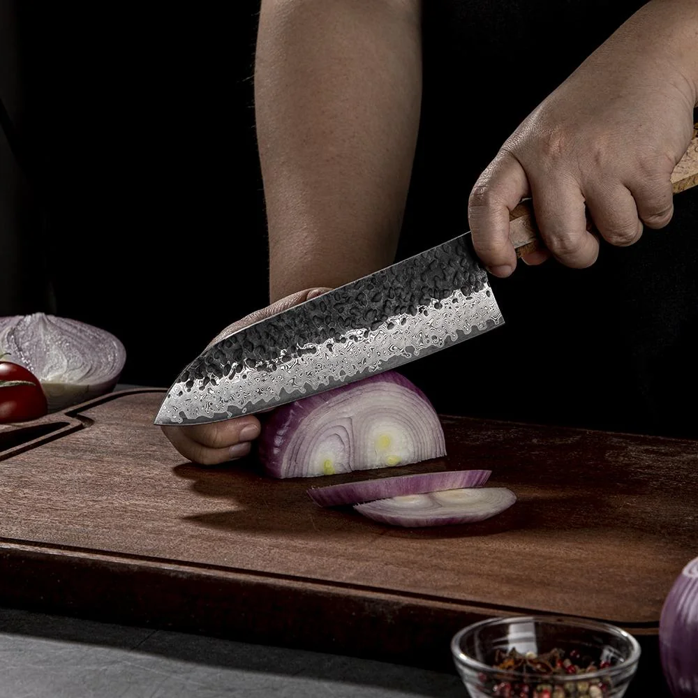 Damaškový kuchynský nôž Zenkai Kiritsuke univerzálny nôž, 19 cm čepeľ