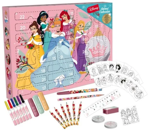 Alltoys adventný kalendár Disney Princezny 1×1 ks, adventný kalendár