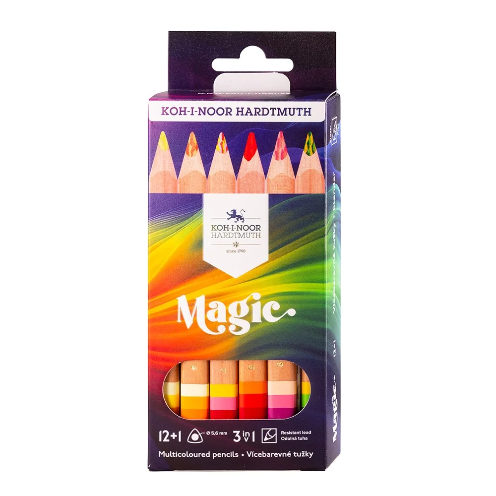 Trojhranné pastelky MAGIC 3404/N15 12+1 ks
