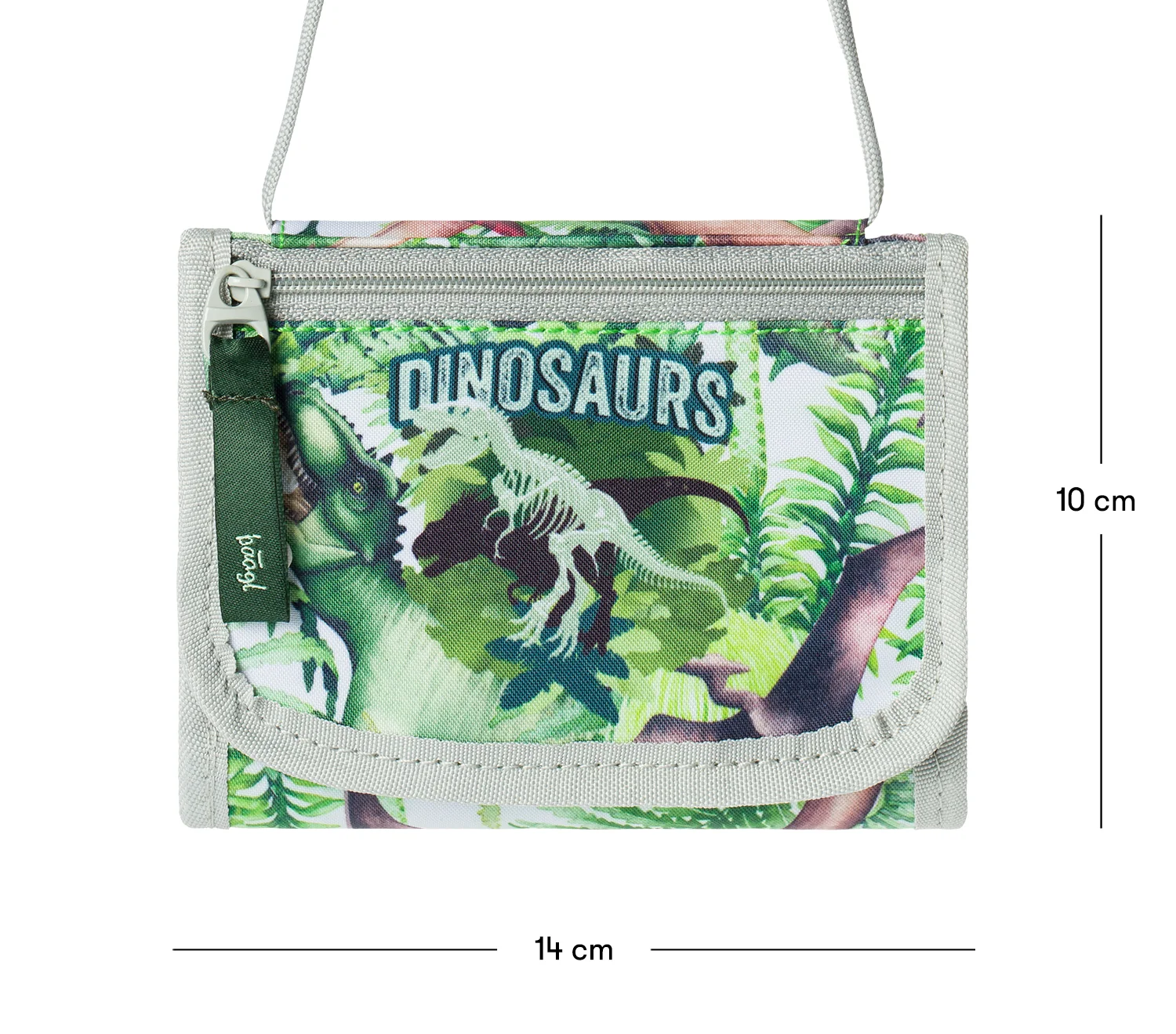 Peňaženka na krk s motívom dinosaurov Detská modrá