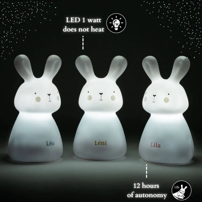 Olala Boutique LED nočné svetlo Zajko Charlie, 3 ks