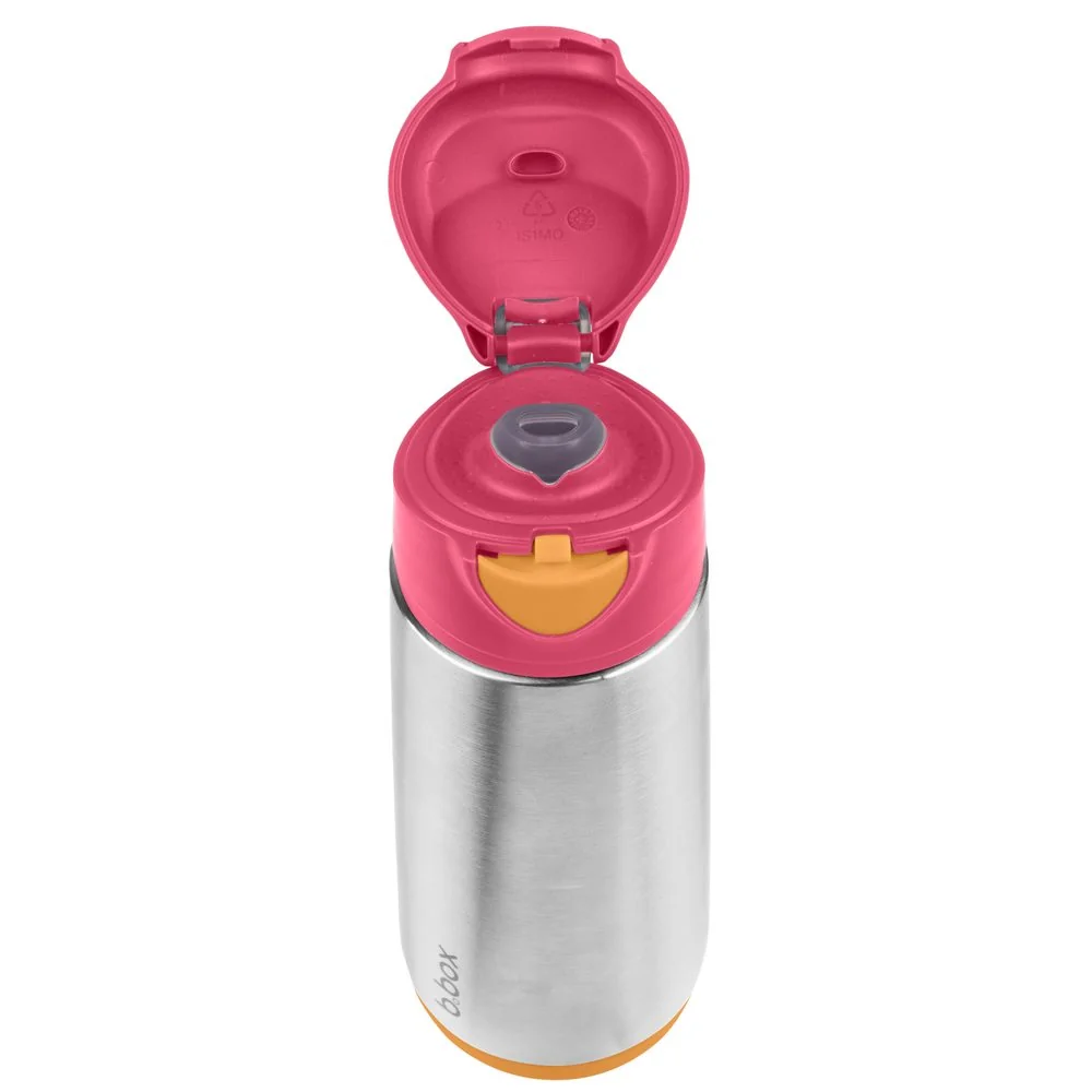 Športová termoska na pitie 500 ml ružová/oranžová