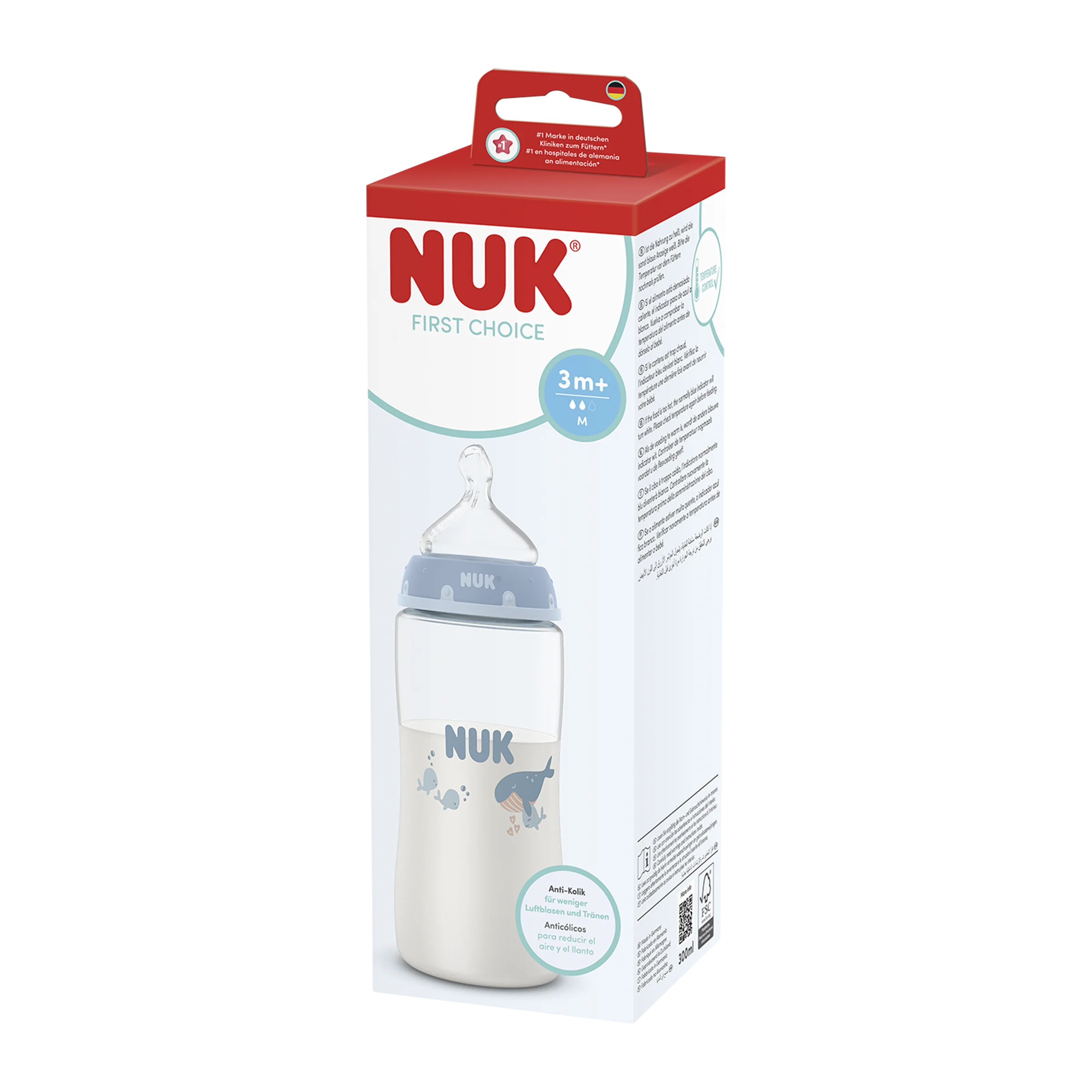 NUK flaša First Choice WHALE 300 ml 1 ks