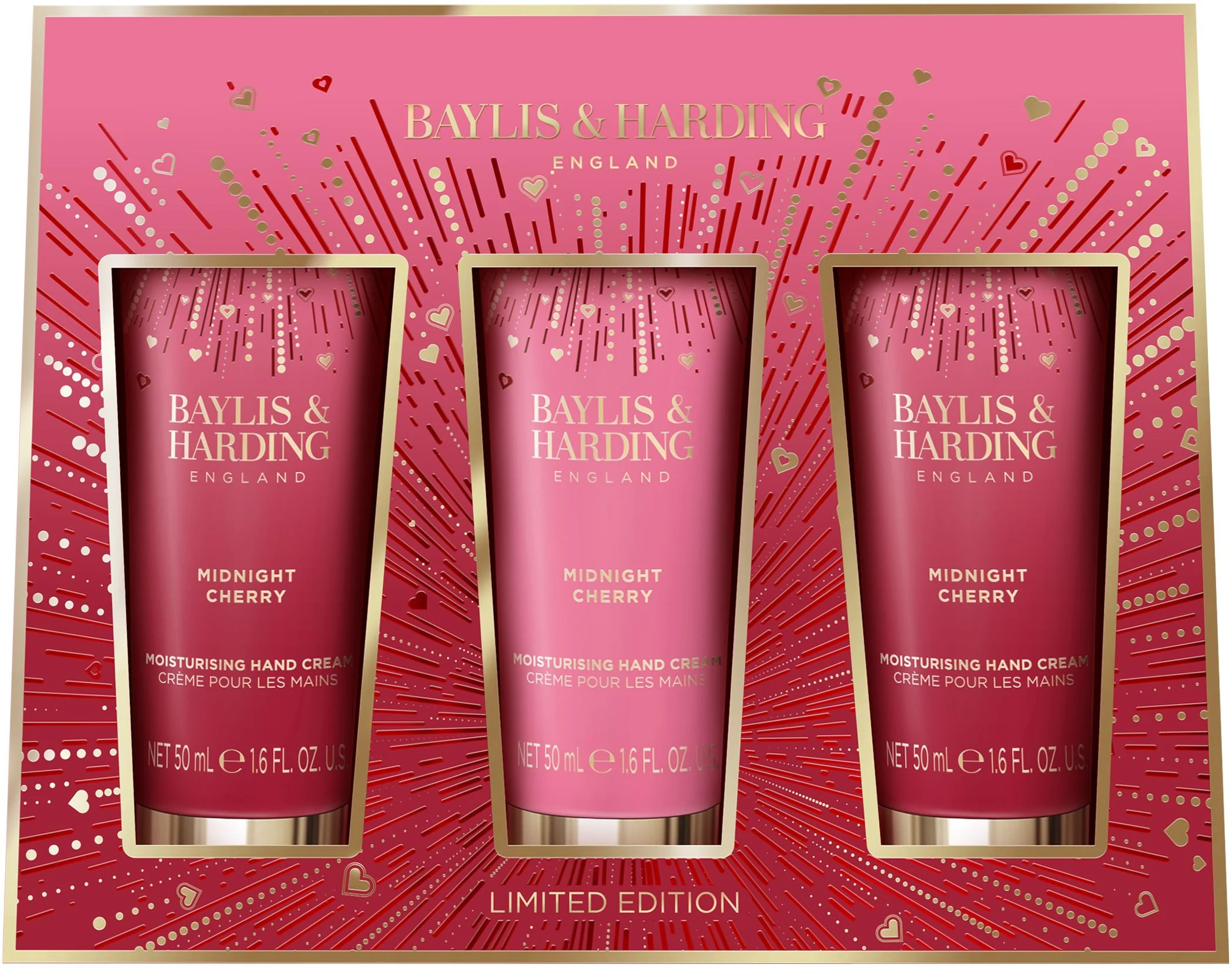 Baylis and Harding Sada krémov na ruky Midnight Cherry 3 ks