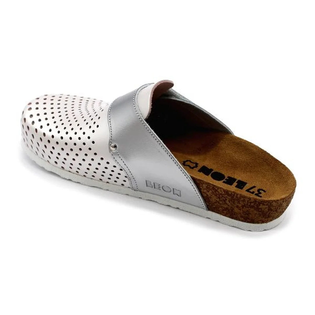 4251 Dámska zdravotná korková obuv uzavretá perla 36 - 23,5cm, perla, 2,0 cm
