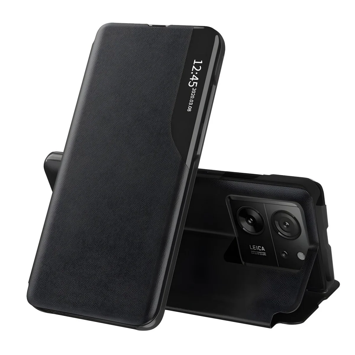 Elegantné knižkové puzdro View Case - Čierna