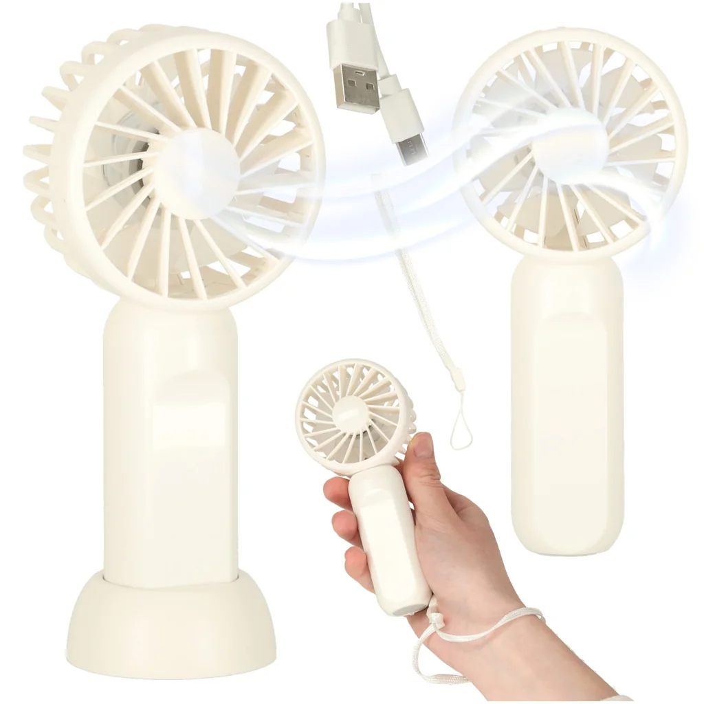 Mini stolový ventilátor USB 13,8 cm ručný s podstavcom