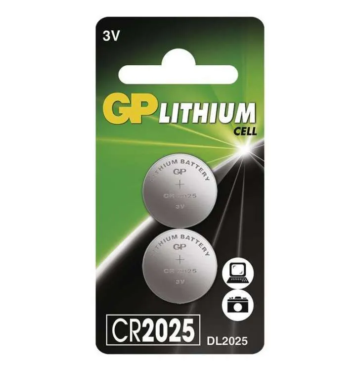 GP líthiová gombíková batéria CR2025