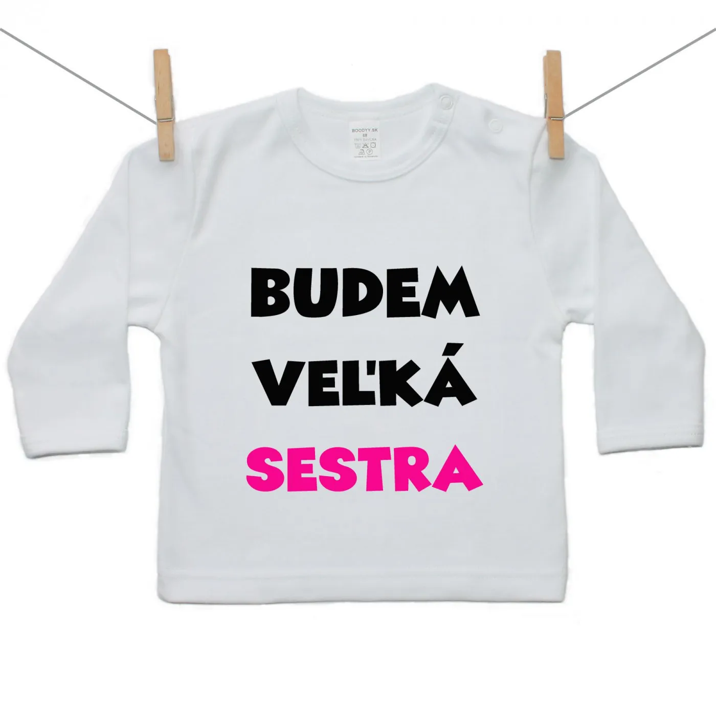 Boodyy Tričko s dlhým rukávom Budem veľká sestra Veľkosť: 86