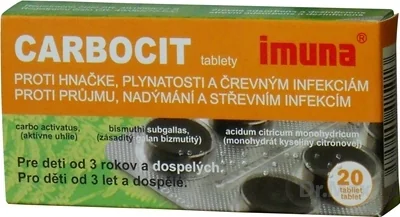 CARBOCIT 1×20 tbl, dezinfekčný liek