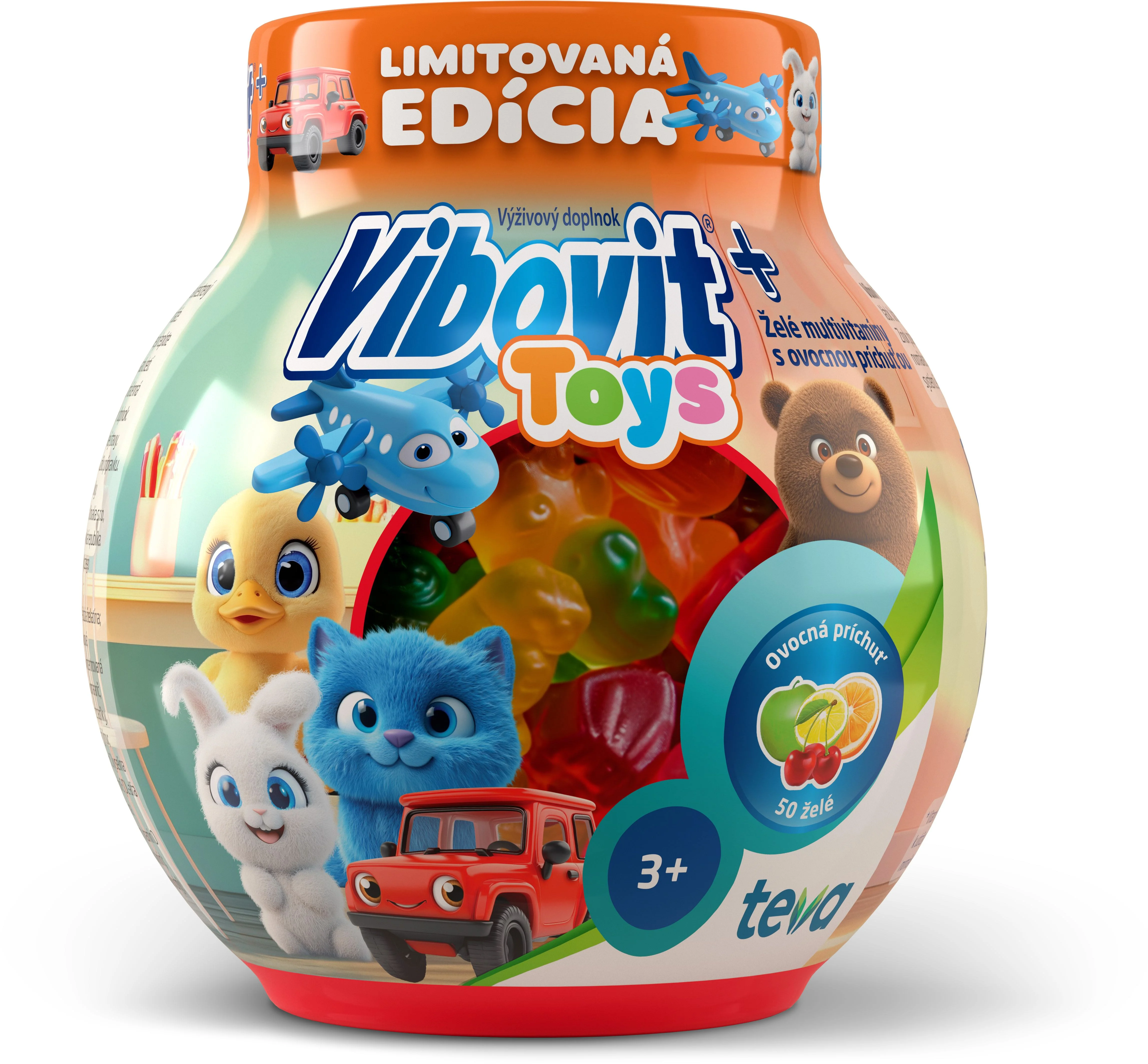 VIBOVIT + TOYS želé multivitamíny s ovocnou príchuťou 50 ks