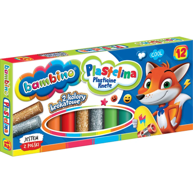 Bambino plastelína, 12 farieb