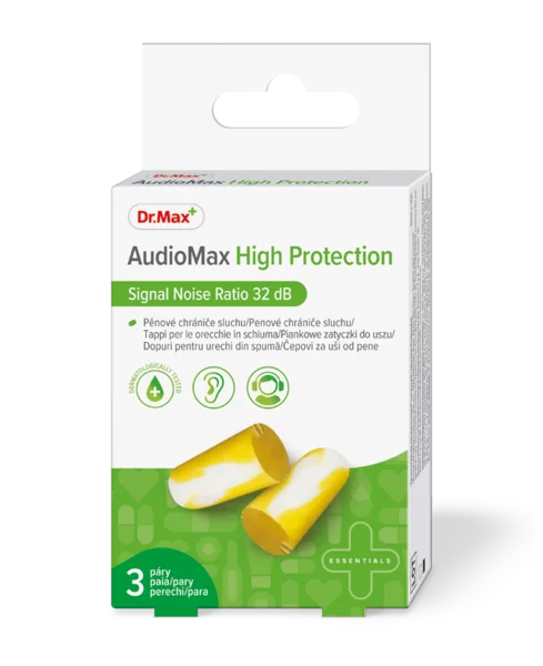 Dr. Max AudioMax High Protection 1×3 páry, chrániče sluchu