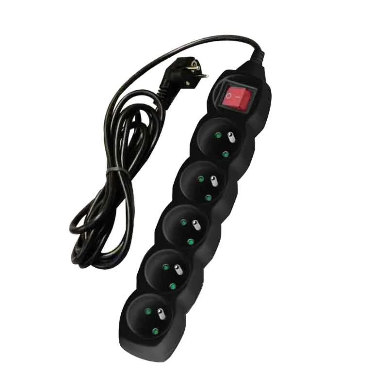 Predlžovací kábel 1,5m/5z+V čierny PK155VBK
