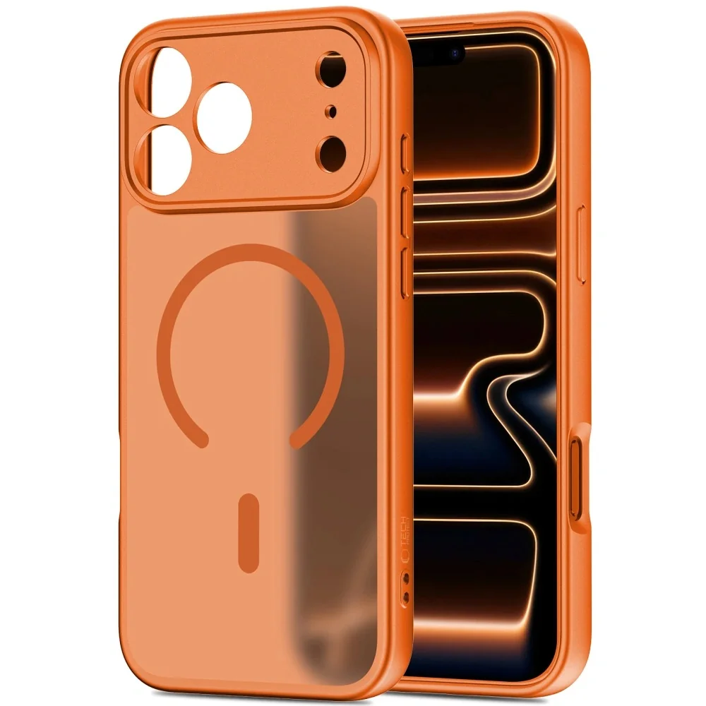 Tech-Protect BasicMag MagSafe kryt na iPhone 17 Pro Max, oranžový