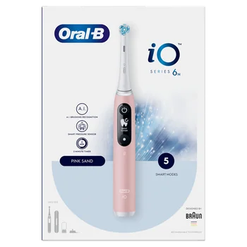 Oral-B iO Series 6 Pink Elektrická zubná kefka 1×1 ks, elektrická zubná kefka
