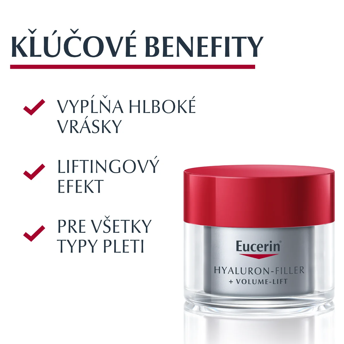 Eucerin HYALURON-FILLER + VOLUME-LIFT Nočný krém 1×50 ml, Anti-Age