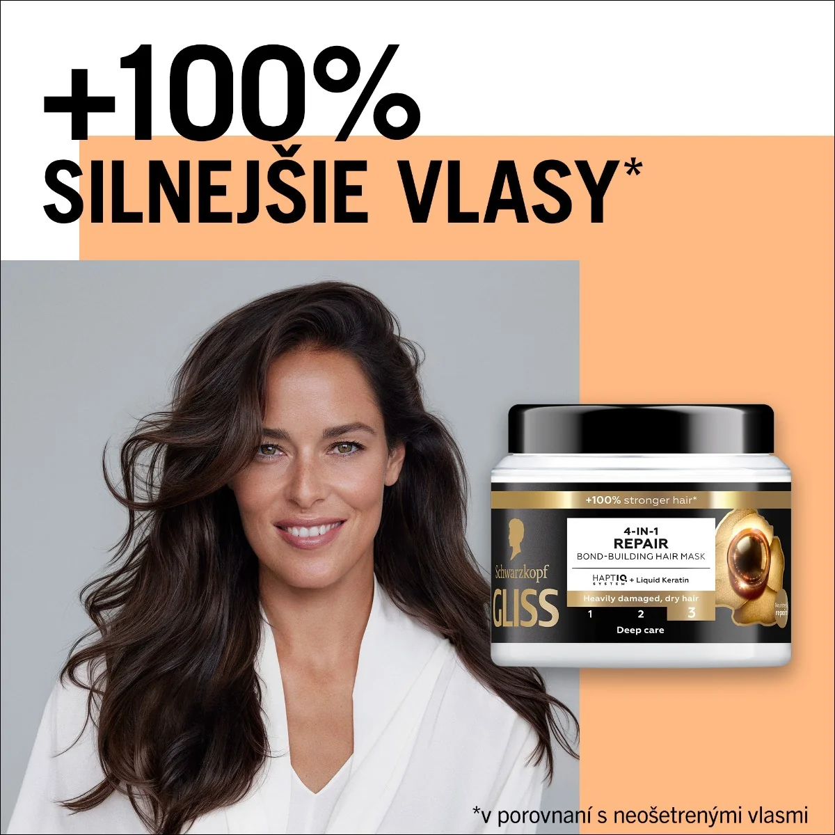 Schwarzkopf Gliss vlasová maska 4v1 Repair 1×400 ml, maska na vlasy
