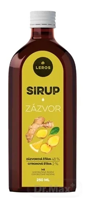 LEROS SIRUP ZÁZVOR 1×250 ml, výživový doplnok