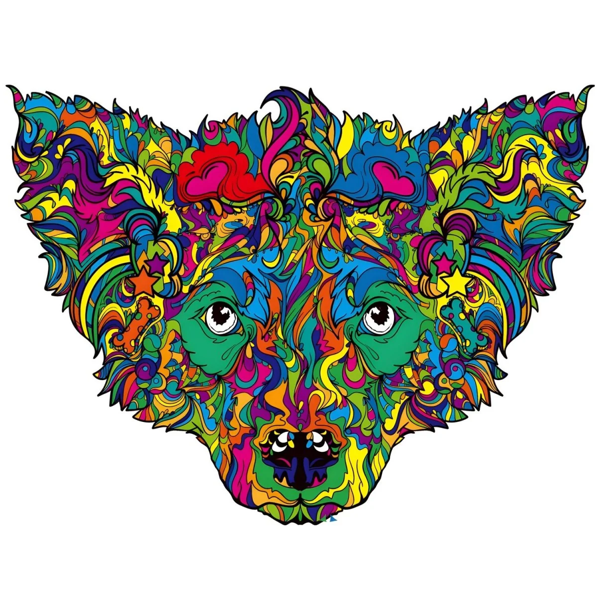 Drevené puzzle Poodle/M 140 dielikov, veľkosť M