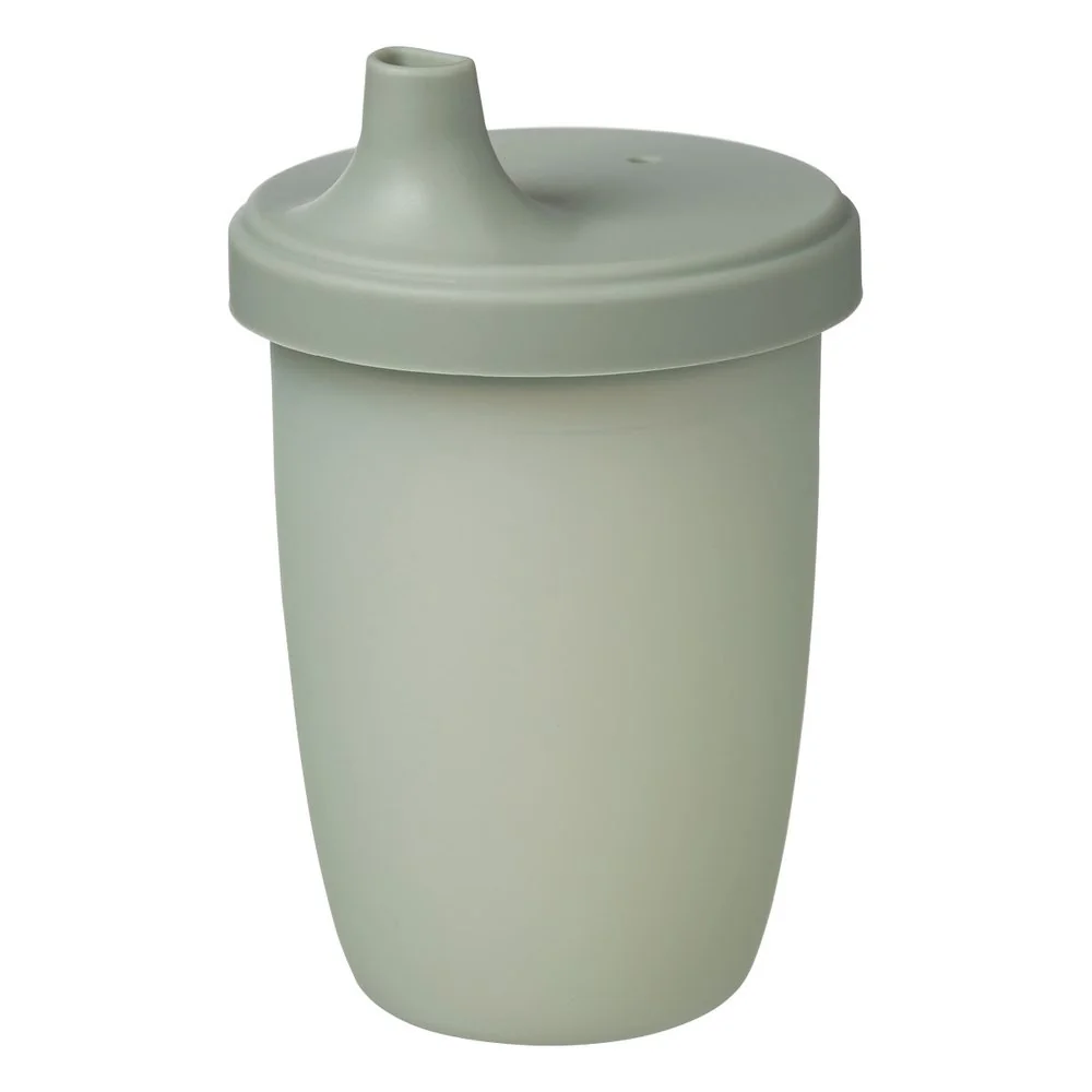 Silikónový hrnček s pítkom 240 ml zelený, silikón, 240 ml