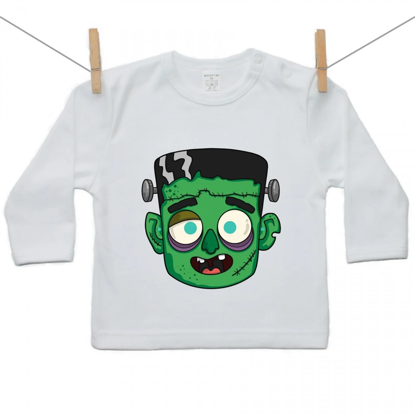 Boodyy Tričko s dlhým rukávom Halloween maska Veľkosť: 80