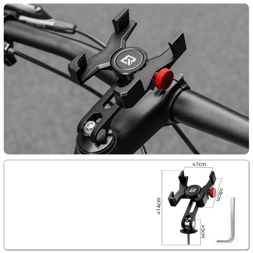 Rockbros Clamp držiak na mobil na bicykel, čierny