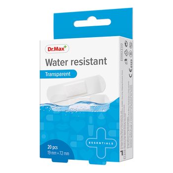 Dr.Max Náplasť Water resistant 20 ks, 19 x 72 mm