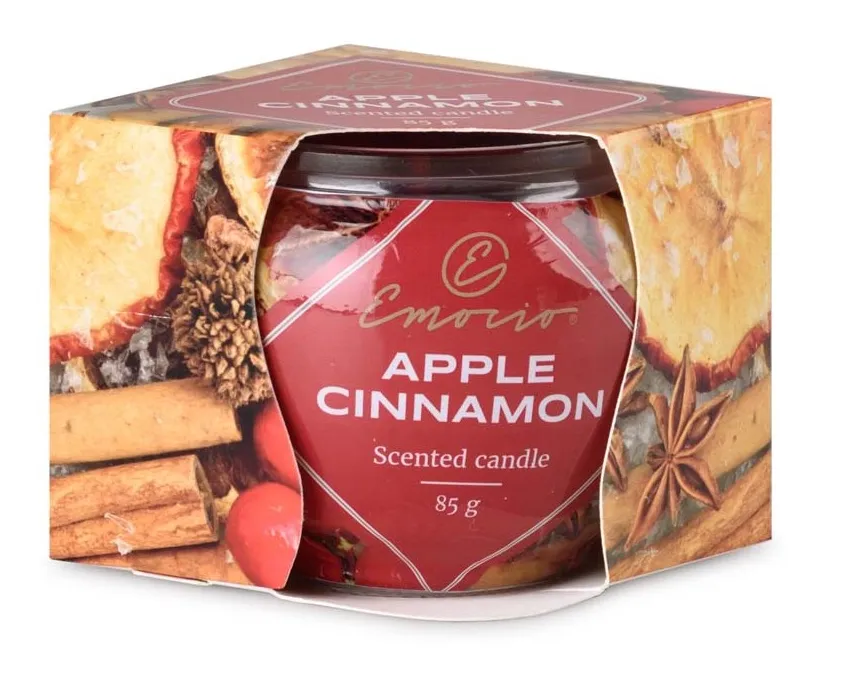 Emocio Sklo Dekor 70×62 mm Apple Cinnamon, vonná sviečka