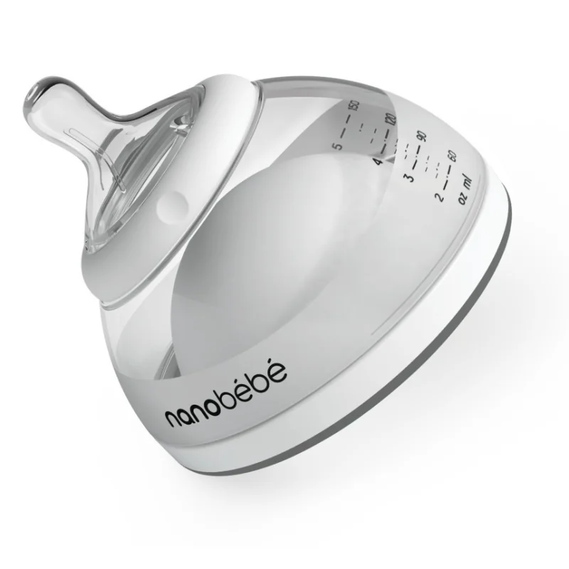 Nanobébé - Fľaša na mlieko NABE-1010115 150 ml, od 0m+, šedá