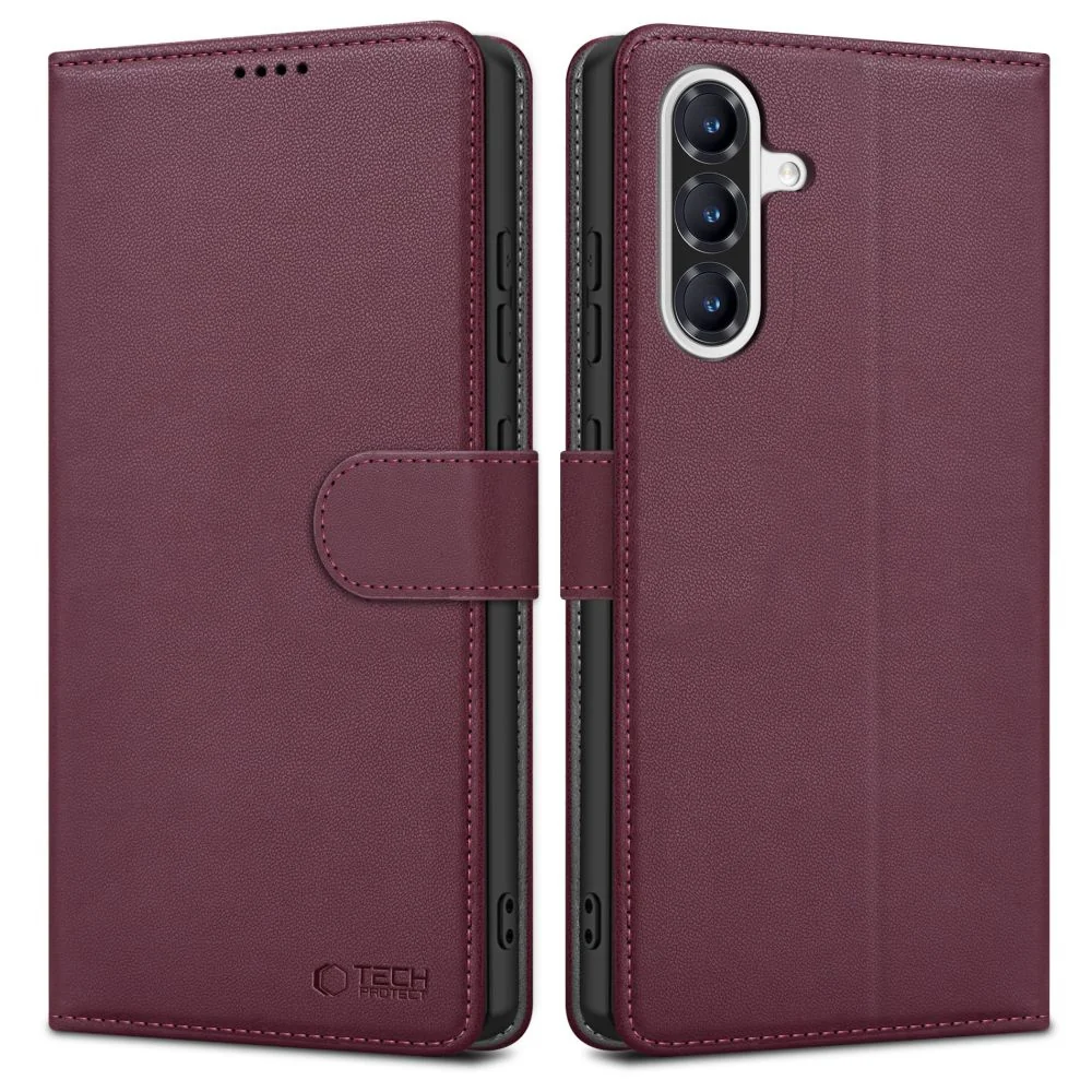 Tech-Protect Wallet knižkové puzdro na Samsung Galaxy A56 5G, bordové