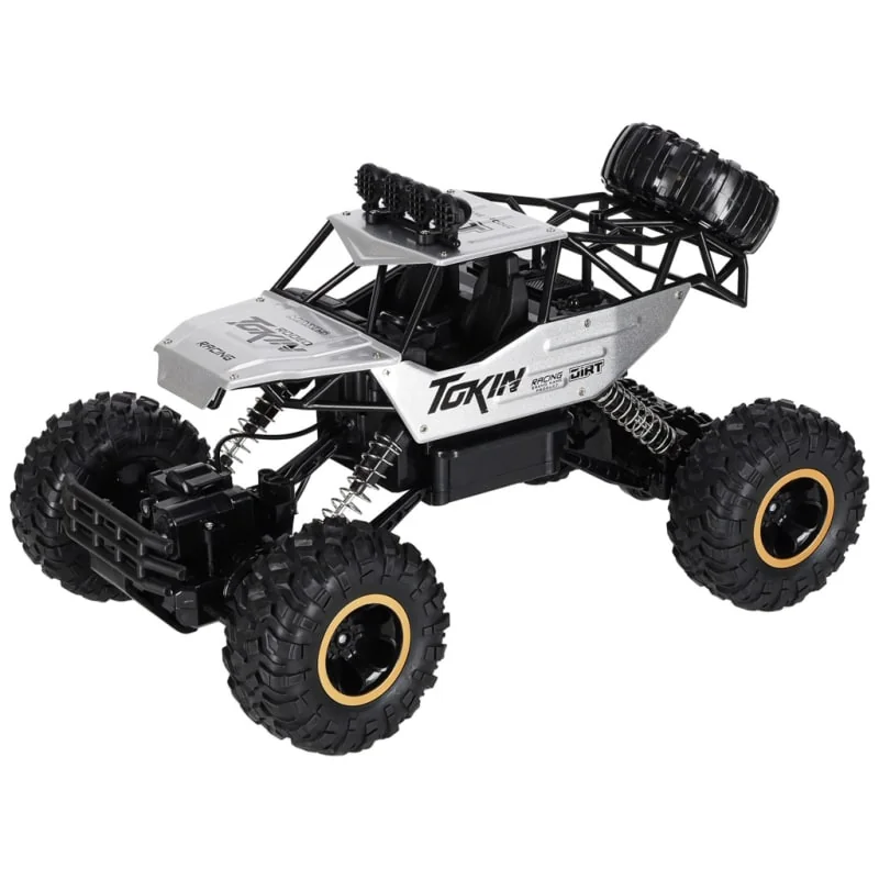 RC auto Rock Crawler 1:12, kovové prvky, 4×4 – strieborné 