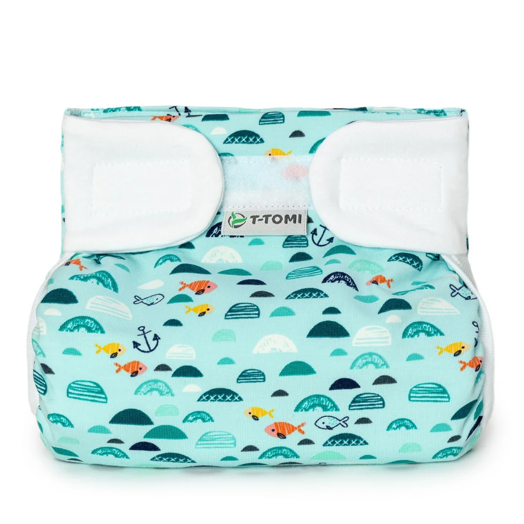 Ortopedické abdukčné nohavičky T-TOMI - suchý zips Zelené more (5-9 kg)