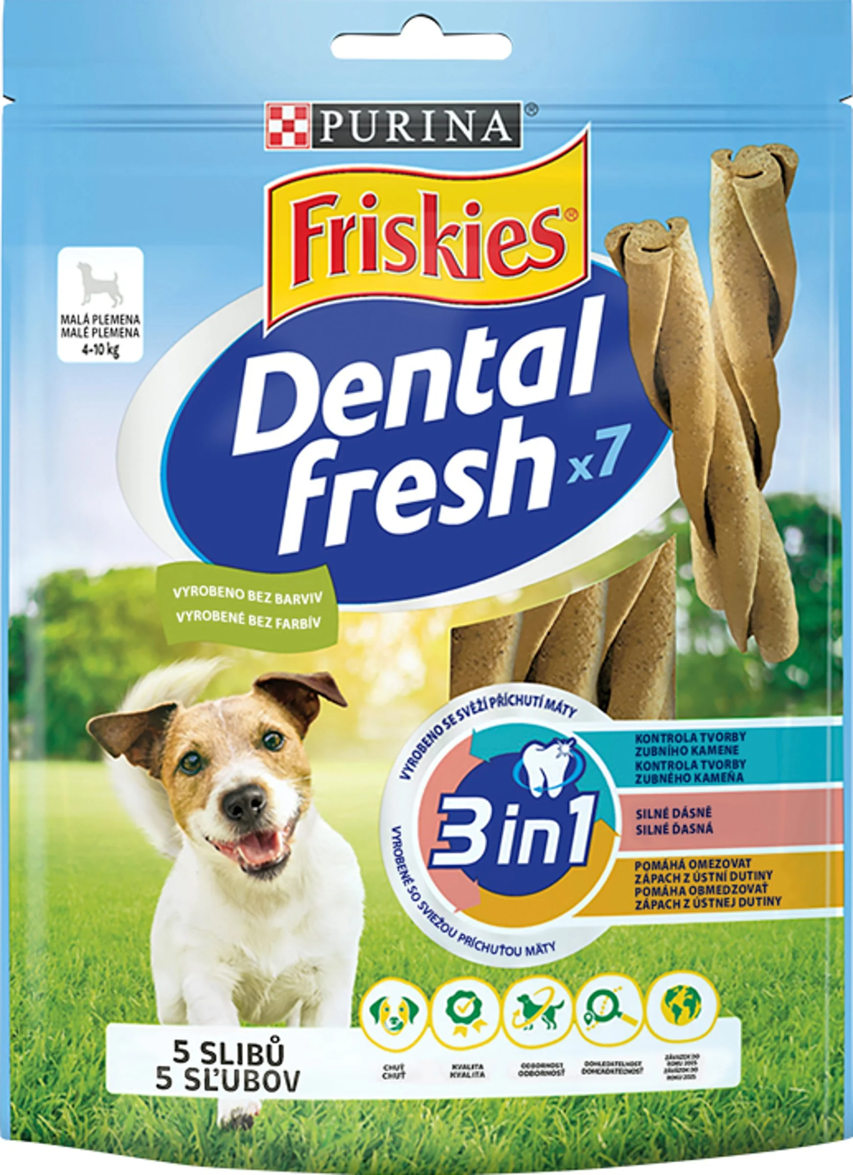 FRISKIES DENTAL FRESH 1x110g 1×110 g, doplnkové krmivo pre dospelých psov malých plemien