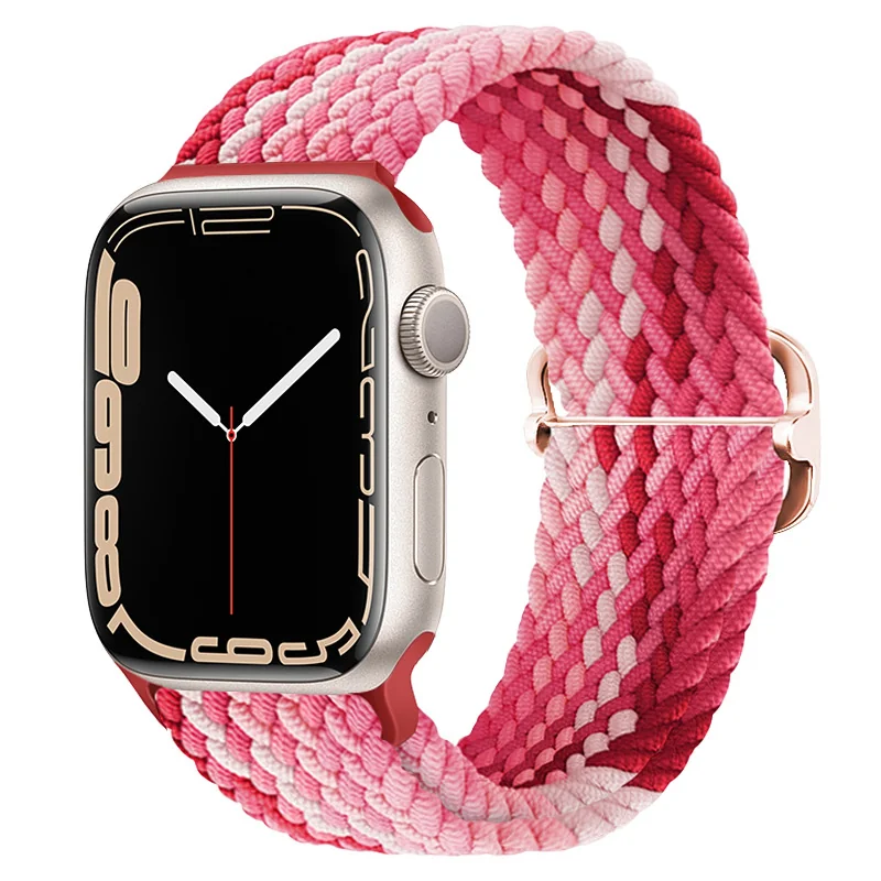 BStrap Elastic Nylon remienok na Apple Watch 42/44/45mm strawberry