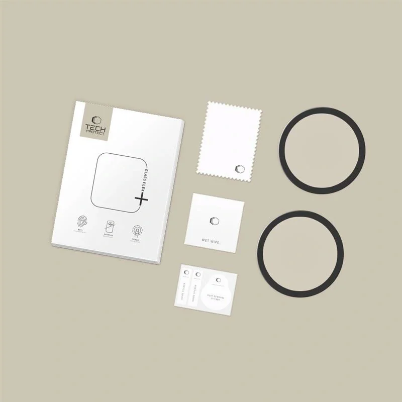 Tech-Protect Glass Flex 2x ochranné sklo na Garmin Venu 4 (45 mm), čierne rne