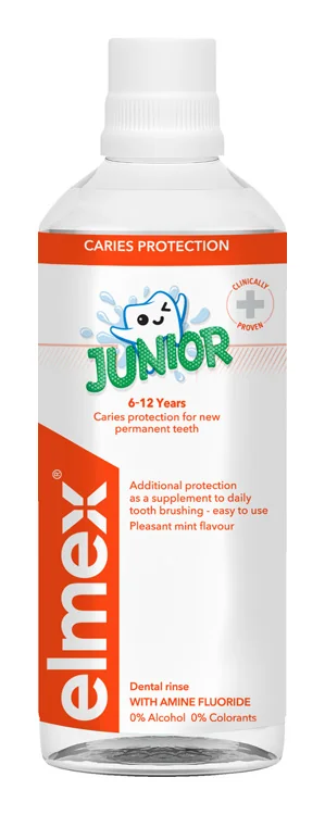 ELMEX JUNIOR ÚSTNA VODA 1×400 ml, ústna voda